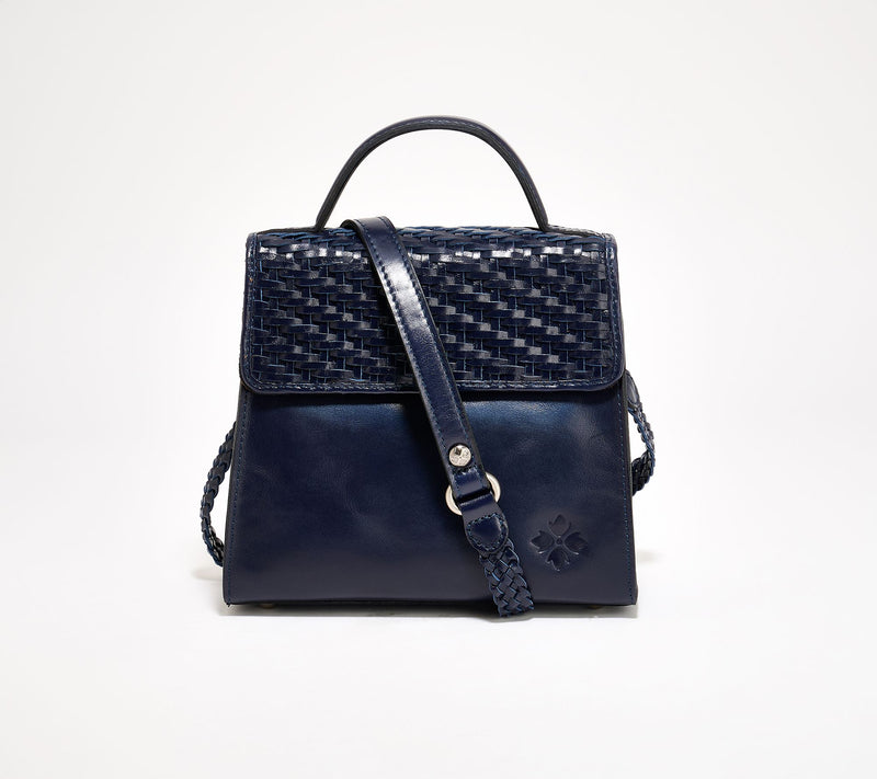Patricia Nash Elva Woven Leather Top Handle Satchel — View 18