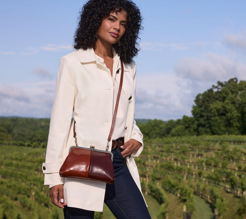 Patricia Nash Vione Leather Colorbock Frame Crossbody — View 6