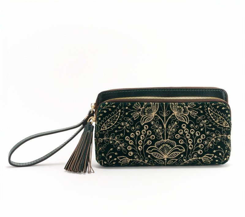 Patricia Nash Titto Embellished Velvet Wristlet — View 8