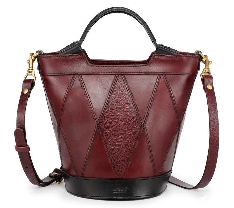 Old Trend Primrose Bucket Leather Top Handle Tote w/ Crossbody — View 15