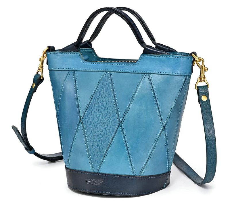 Old Trend Primrose Bucket Leather Top Handle Tote w/ Crossbody — View 2