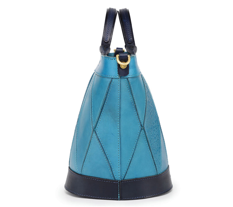 Old Trend Primrose Bucket Leather Top Handle Tote w/ Crossbody — View 7
