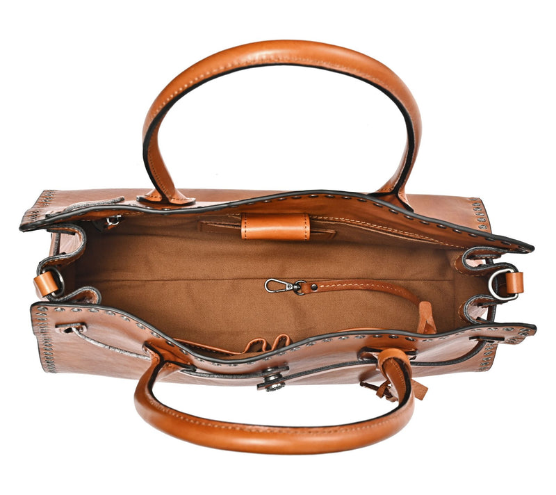 Old Trend Westland Leather Satchel with Detachable Strap — View 3