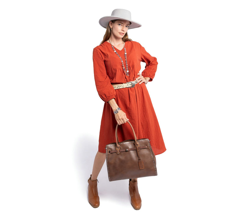 Old Trend Westland Leather Satchel with Detachable Strap — View 8