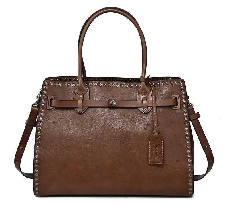 Old Trend Westland Leather Satchel with Detachable Strap — View 15
