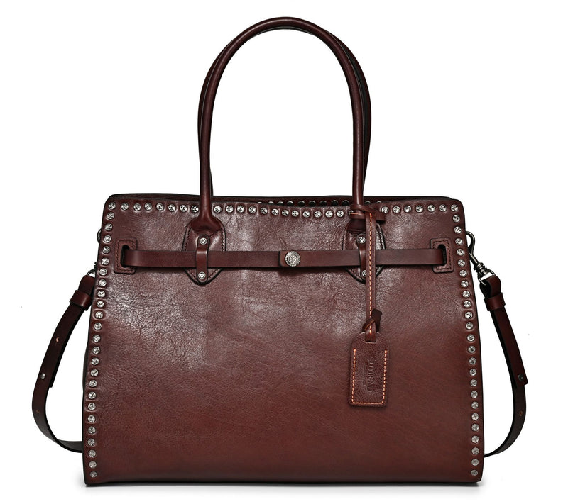 Old Trend Westland Leather Satchel with Detachable Strap — View 16