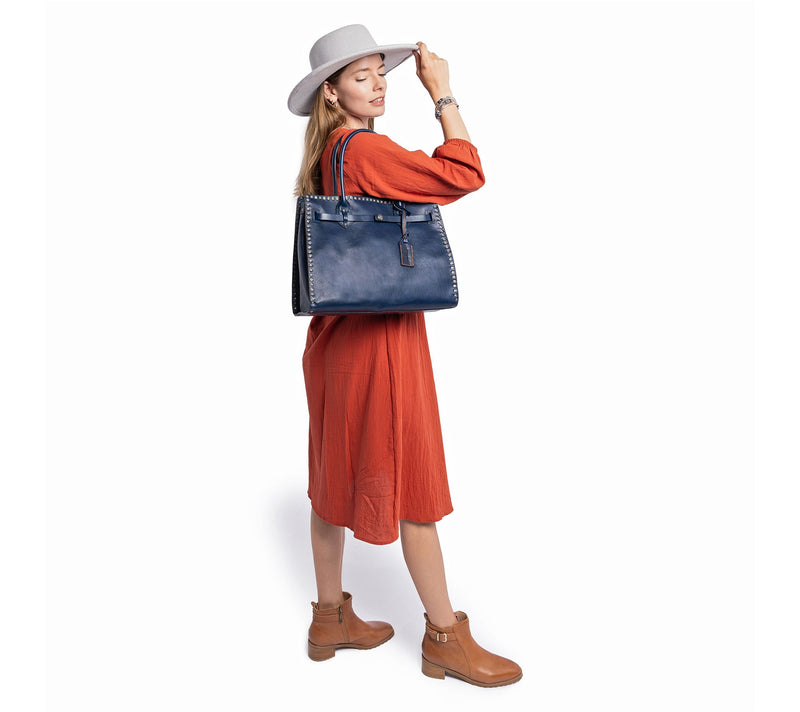 Old Trend Westland Leather Satchel with Detachable Strap — View 7