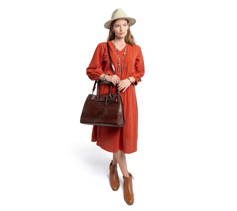 Old Trend Westland Leather Satchel with Detachable Strap — View 6