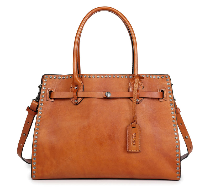 Old Trend Westland Leather Satchel with Detachable Strap — Main view