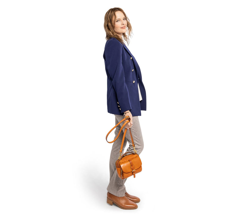 Old Trend Ficus Top Handle Leather Satchel w/ Crossbody Strap — View 16