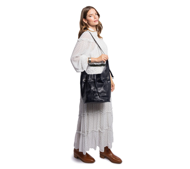 Old Trend Lily Adjustable Shoulder Leather Bucket Bag — View 7