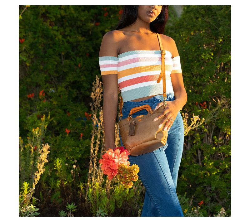 Old Trend Sprout Mini Land Leather Tote with Crossbody Strap — View 8