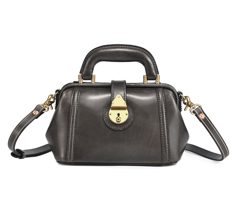 Old Trend Azalea Mini Leather Doctor Bag with Crossbody Strap — View 3