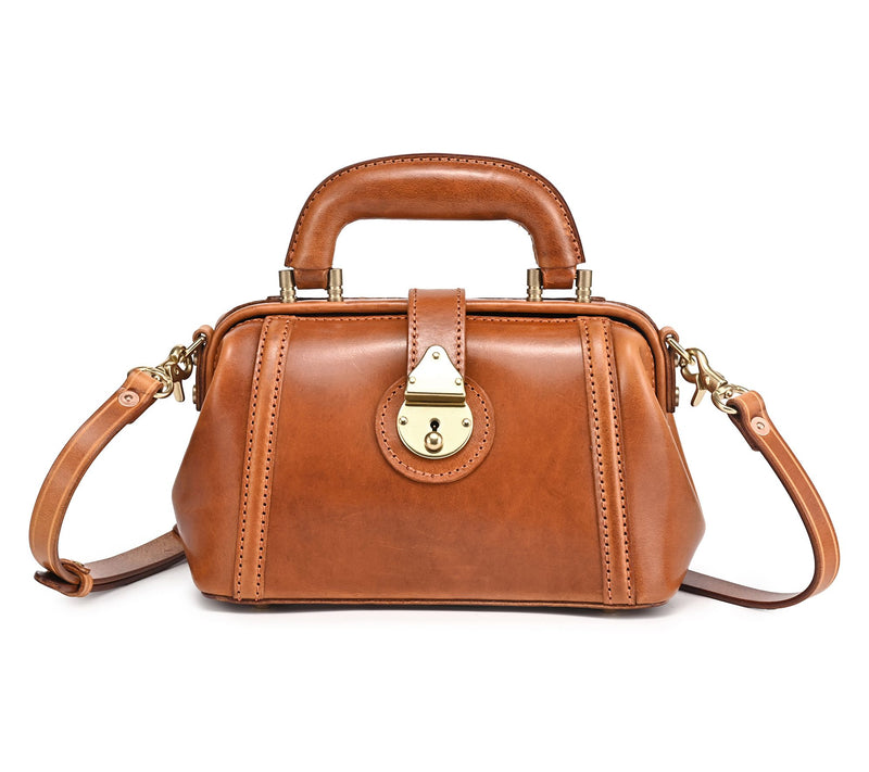 Old Trend Azalea Mini Leather Doctor Bag with Crossbody Strap — View 7