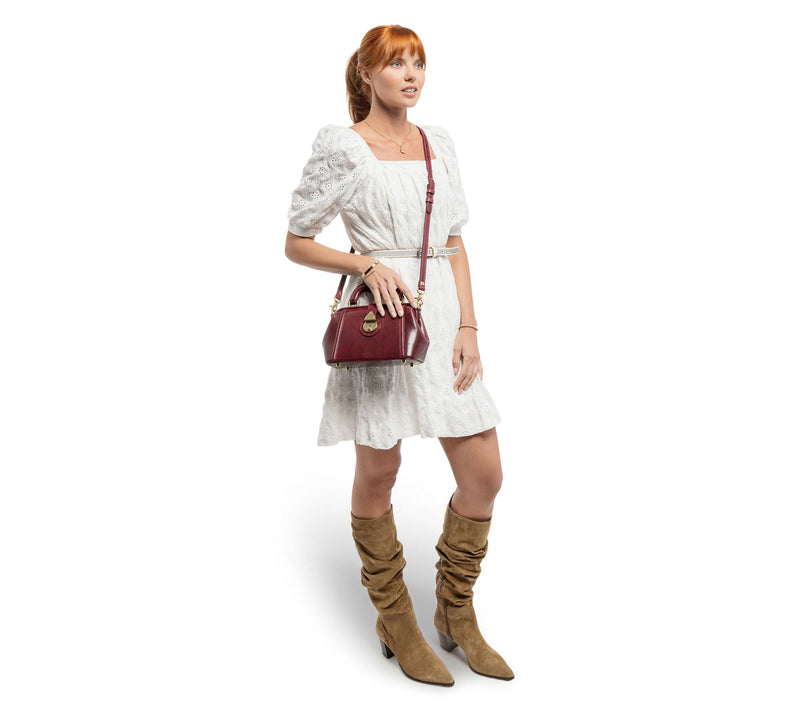 Old Trend Azalea Mini Leather Doctor Bag with Crossbody Strap — View 15