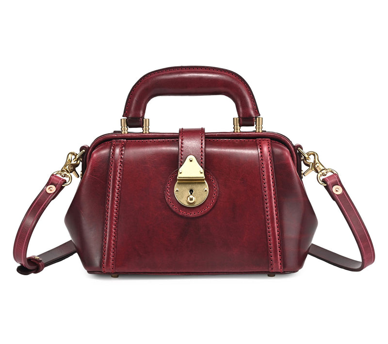 Old Trend Azalea Mini Leather Doctor Bag with Crossbody Strap — View 9