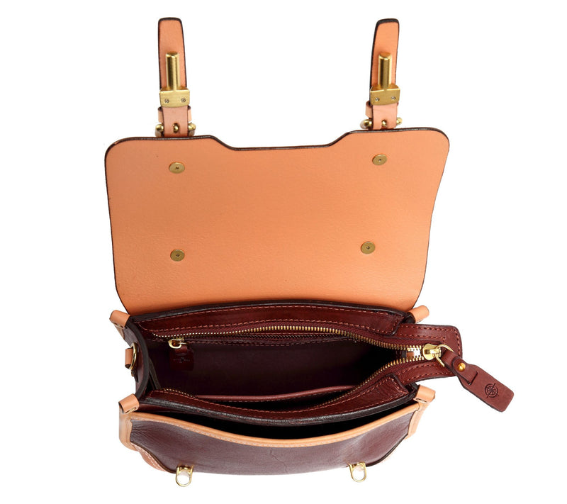 Old Trend Alder Mini Leather Satchel with Crossbody Strap — View 4