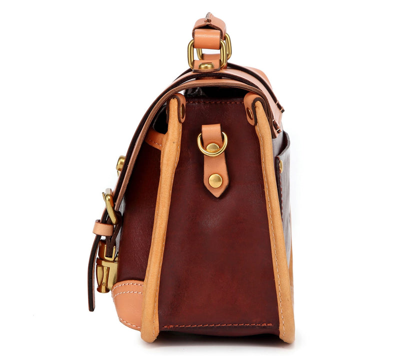 Old Trend Alder Mini Leather Satchel with Crossbody Strap — View 7