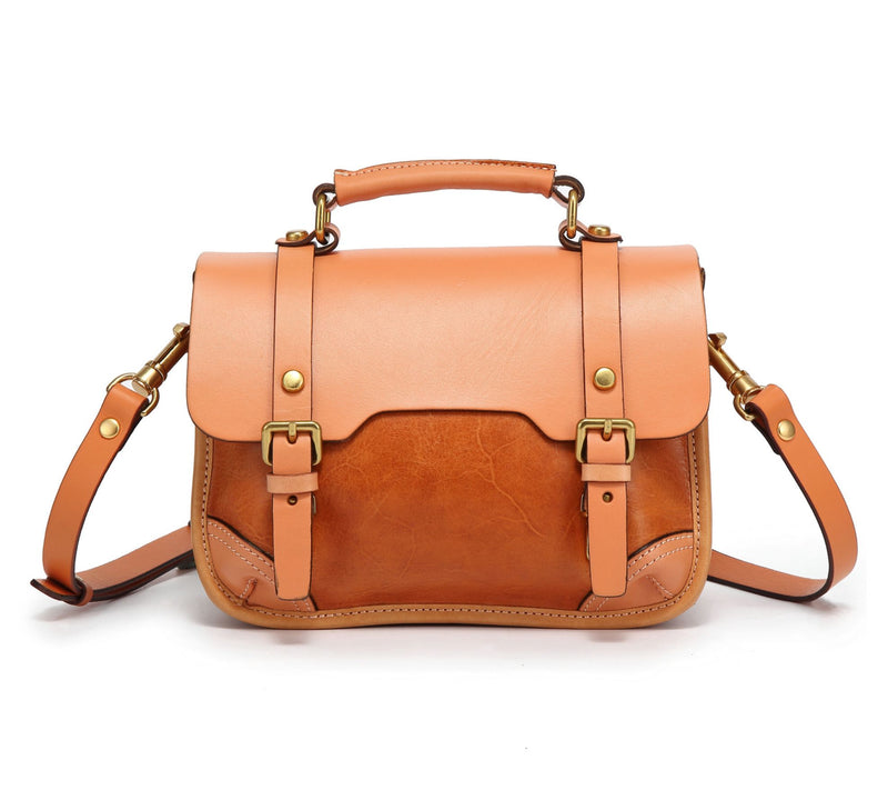 Old Trend Alder Mini Leather Satchel with Crossbody Strap — View 16