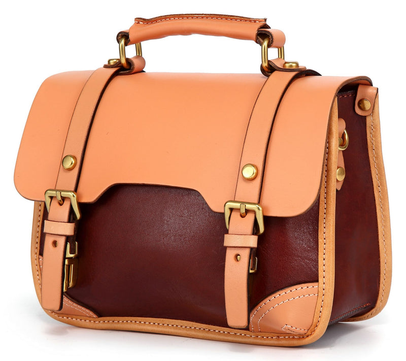 Old Trend Alder Mini Leather Satchel with Crossbody Strap — View 3