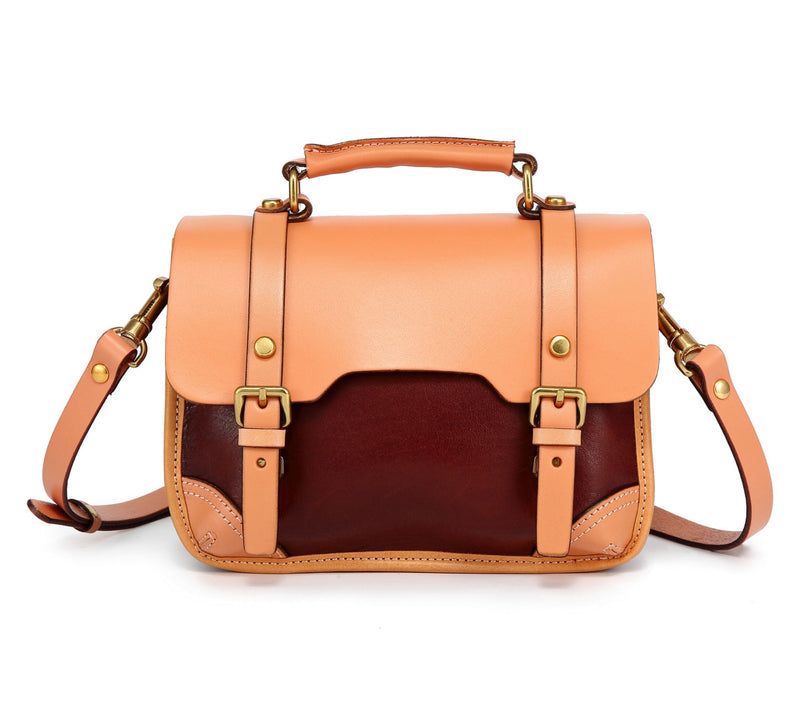 Old Trend Alder Mini Leather Satchel with Crossbody Strap — View 2