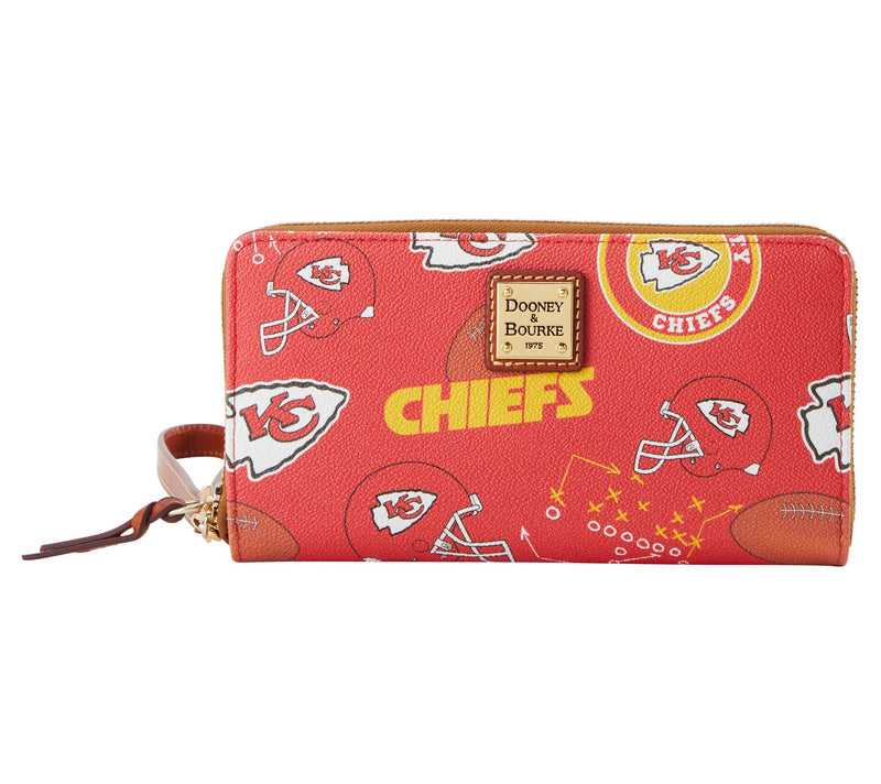 Dooney & Bourke Coated Cotton NFL Large Zip Around Wristlet — Main view
