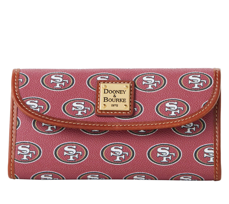 Dooney & Bourke Coated Cotton NFL Continental Clutch — Main view