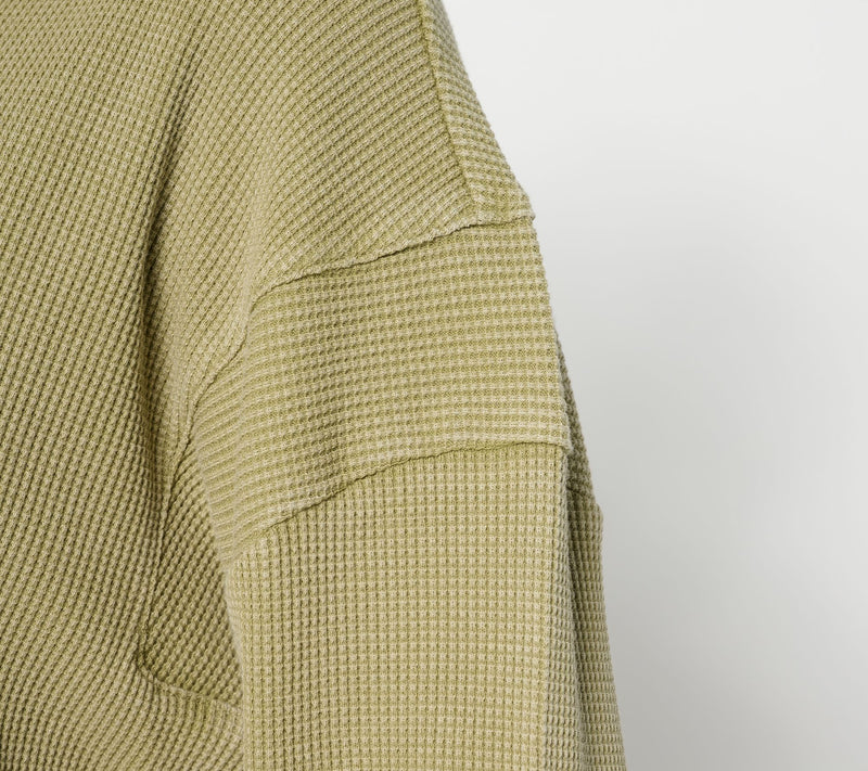 Belle by Kim Gravel Snow Washed Waffle Hoodie — View 8