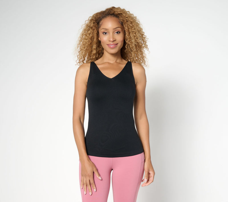 Anybody Intimates_Lycra Seamless Smoothing V-Neck Tank — View 10