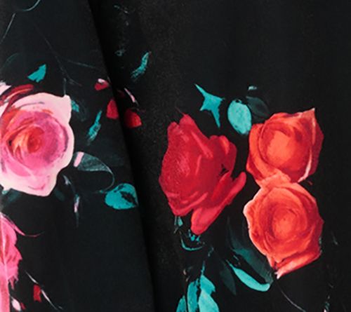 Denim & Co. Regular Printed Knit Velvet Big Shirt — View 7