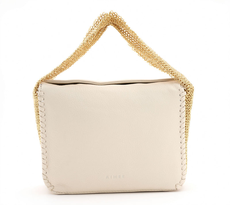 Aimee Kestenberg Chain-Mail Leather Top Handle Bag — View 9