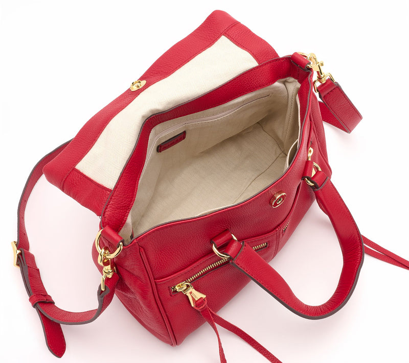 Aimee Kestenberg Coral Double Entry Leather Satchel — View 5