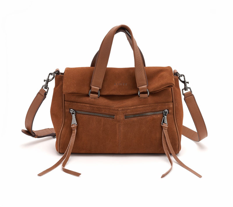 Aimee Kestenberg Coral Double Entry Leather Satchel — View 14