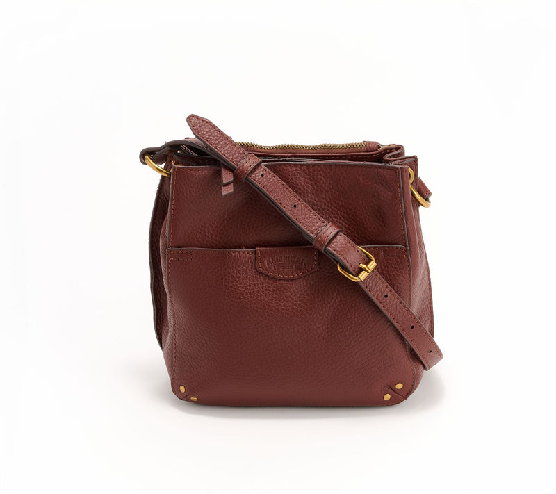 American Leather Co. Cindy Leather Triple Entry Crossbody — View 30
