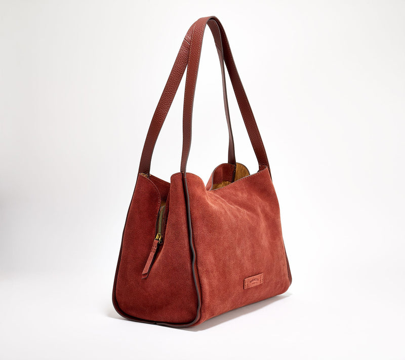 American Leather Co. Auburn Leather Triple Entry Tote — View 4