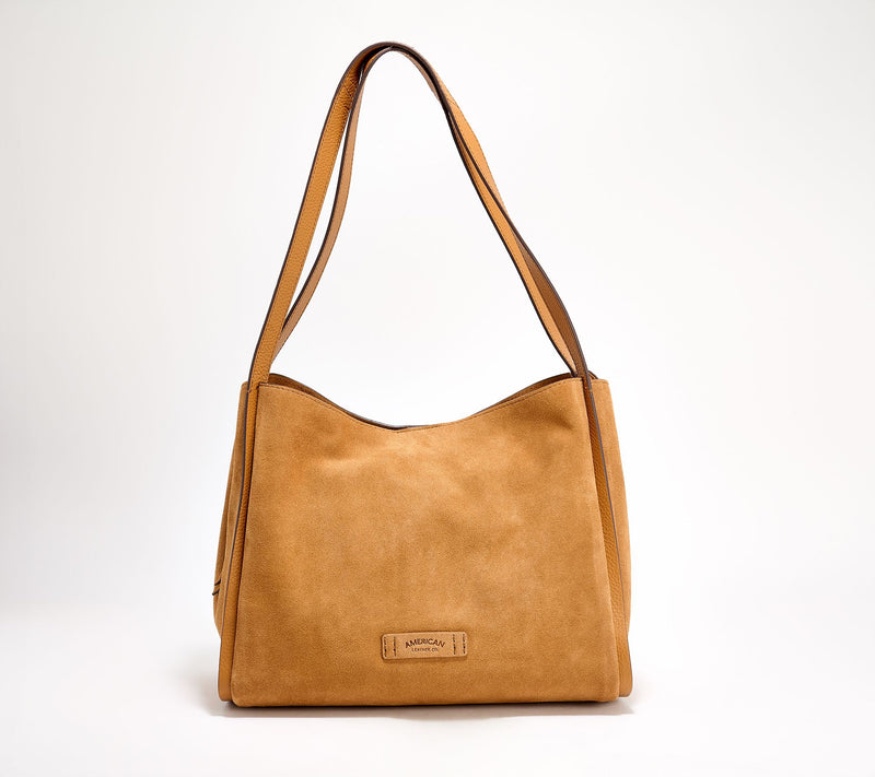 American Leather Co. Auburn Leather Triple Entry Tote — View 16
