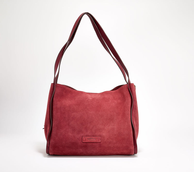 American Leather Co. Auburn Leather Triple Entry Tote — View 17