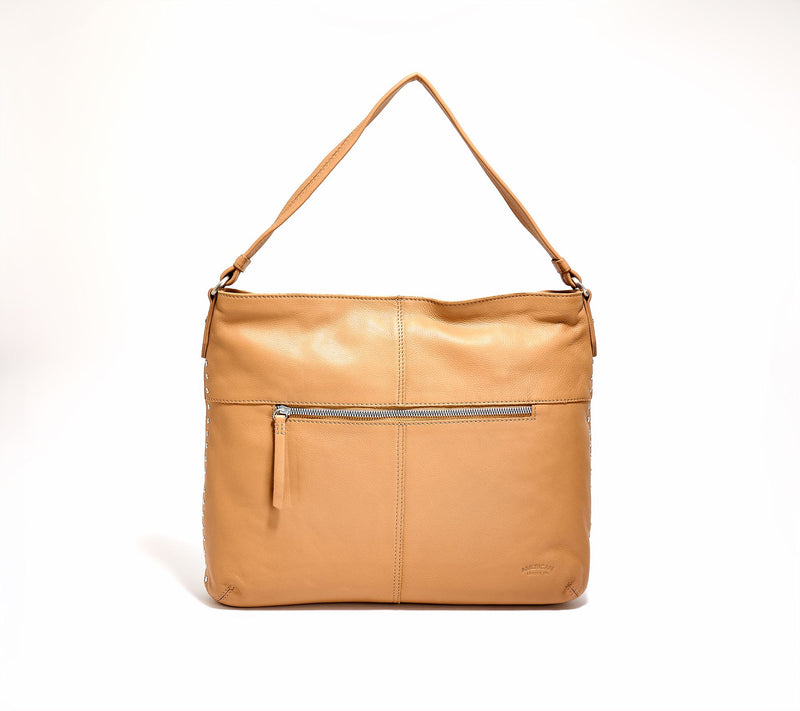 American Leather Co. Mittie Ziptop Leather Hobo — View 13