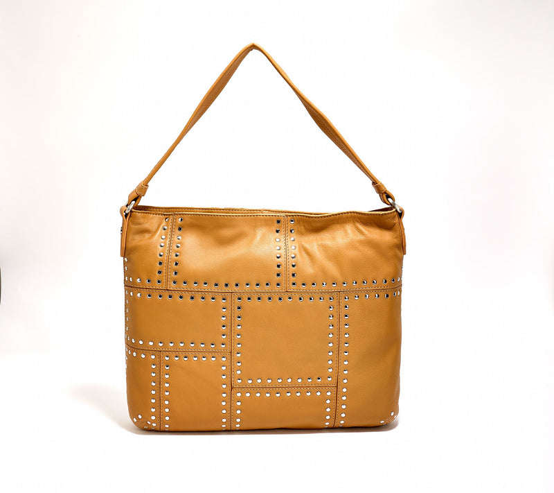 American Leather Co. Mittie Ziptop Leather Hobo — View 5