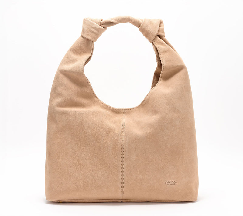 American Leather Co. Gables Suede Hobo — View 15