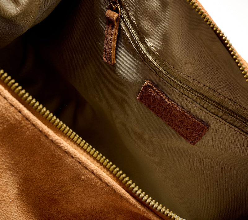 American Leather Co. Adina Large Suede Hobo — View 10