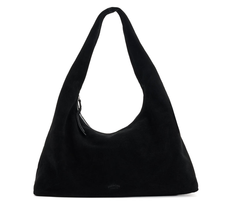 American Leather Co. Adina Large Suede Hobo — View 2