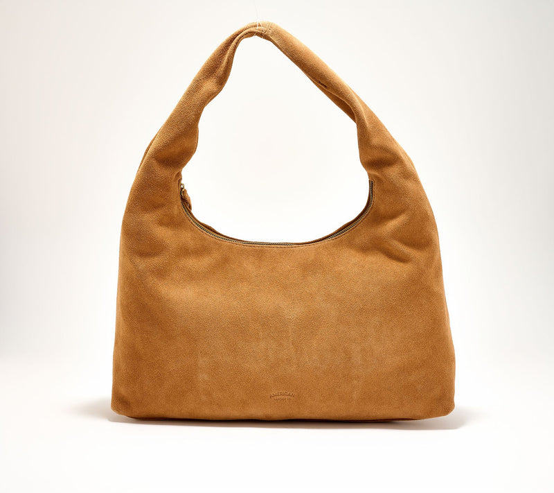 American Leather Co. Adina Large Suede Hobo — View 9