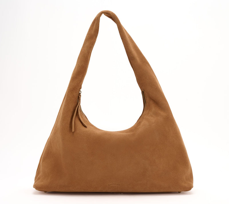 American Leather Co. Adina Large Suede Hobo — View 3
