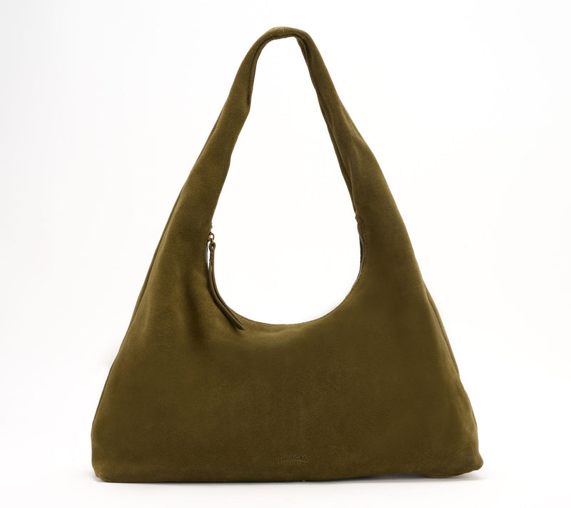 American Leather Co. Adina Large Suede Hobo — View 6