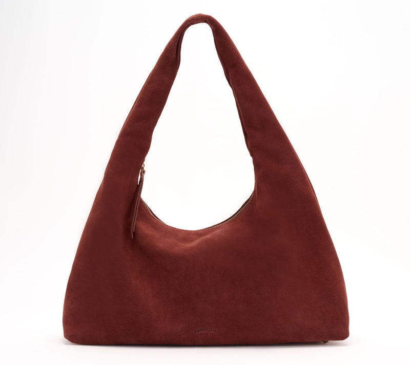 American Leather Co. Adina Large Suede Hobo — View 4
