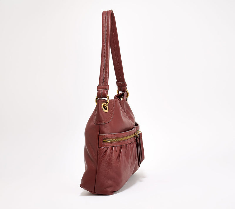 American Leather Co. Amber Leather Shoulder Bag — View 2