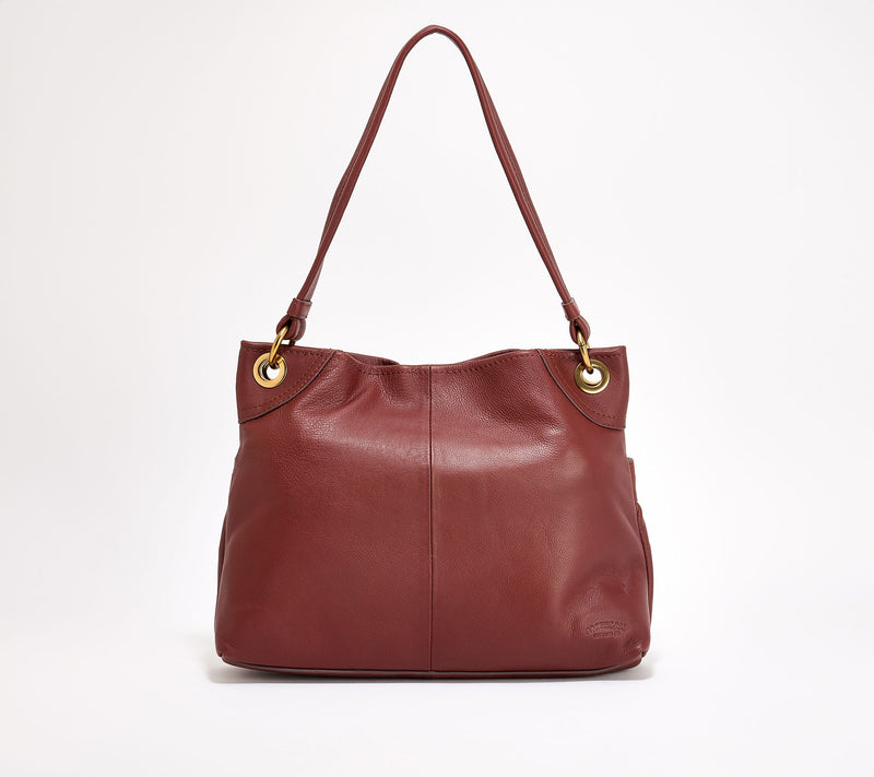 American Leather Co. Amber Leather Shoulder Bag — View 3