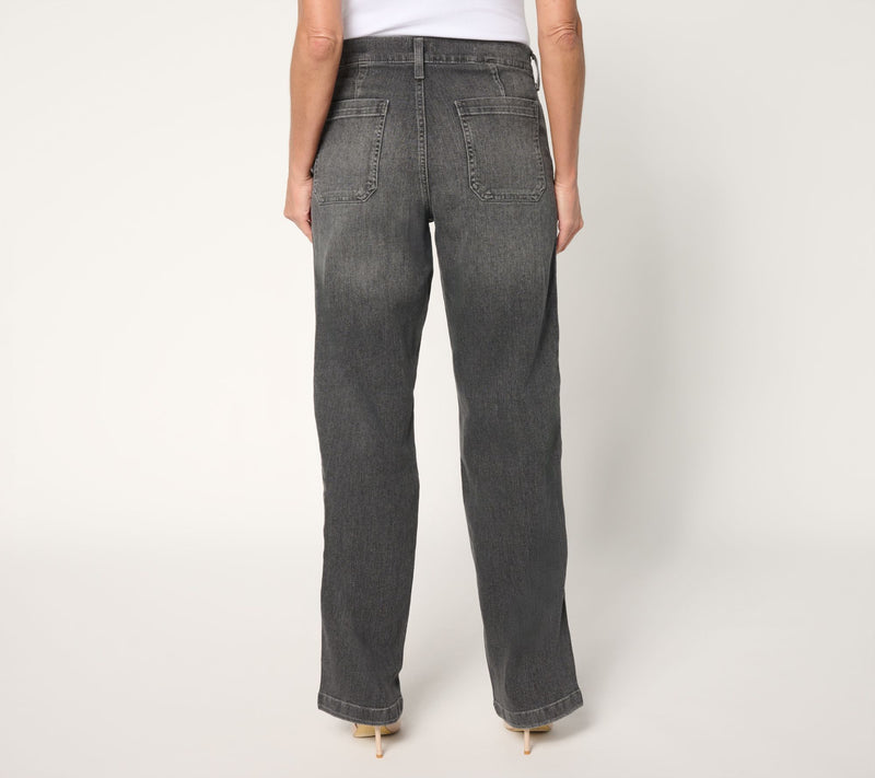 NYDJ Brooke Loose Straight Full Length Jeans — View 6