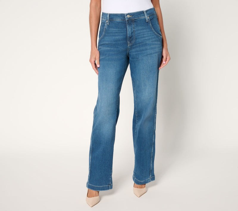 NYDJ Brooke Loose Straight Full Length Jeans — View 3